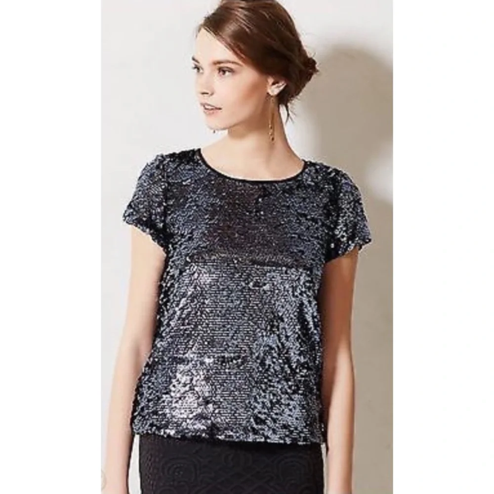 Anthropologie Leifsdottir sequin top (S) - Picture 1 of 7